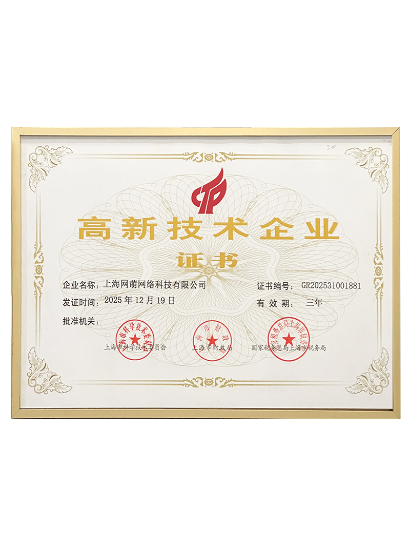 开云足球_开云足球(中国)
网络获高新技术企业证书